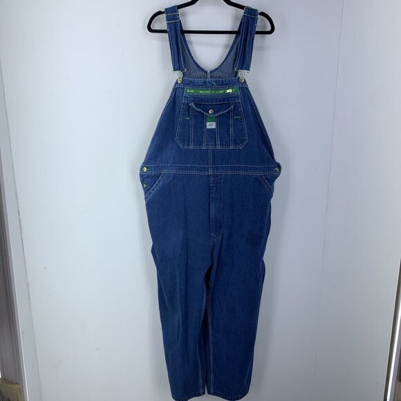 Liberty Bib Denim Overalls Carpenter Work Wear Distressed Farm Chore 42x27 Jean - Picture 1 of 8
